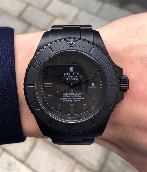 rare all black rolex deepsea|rolex deepsea cost.